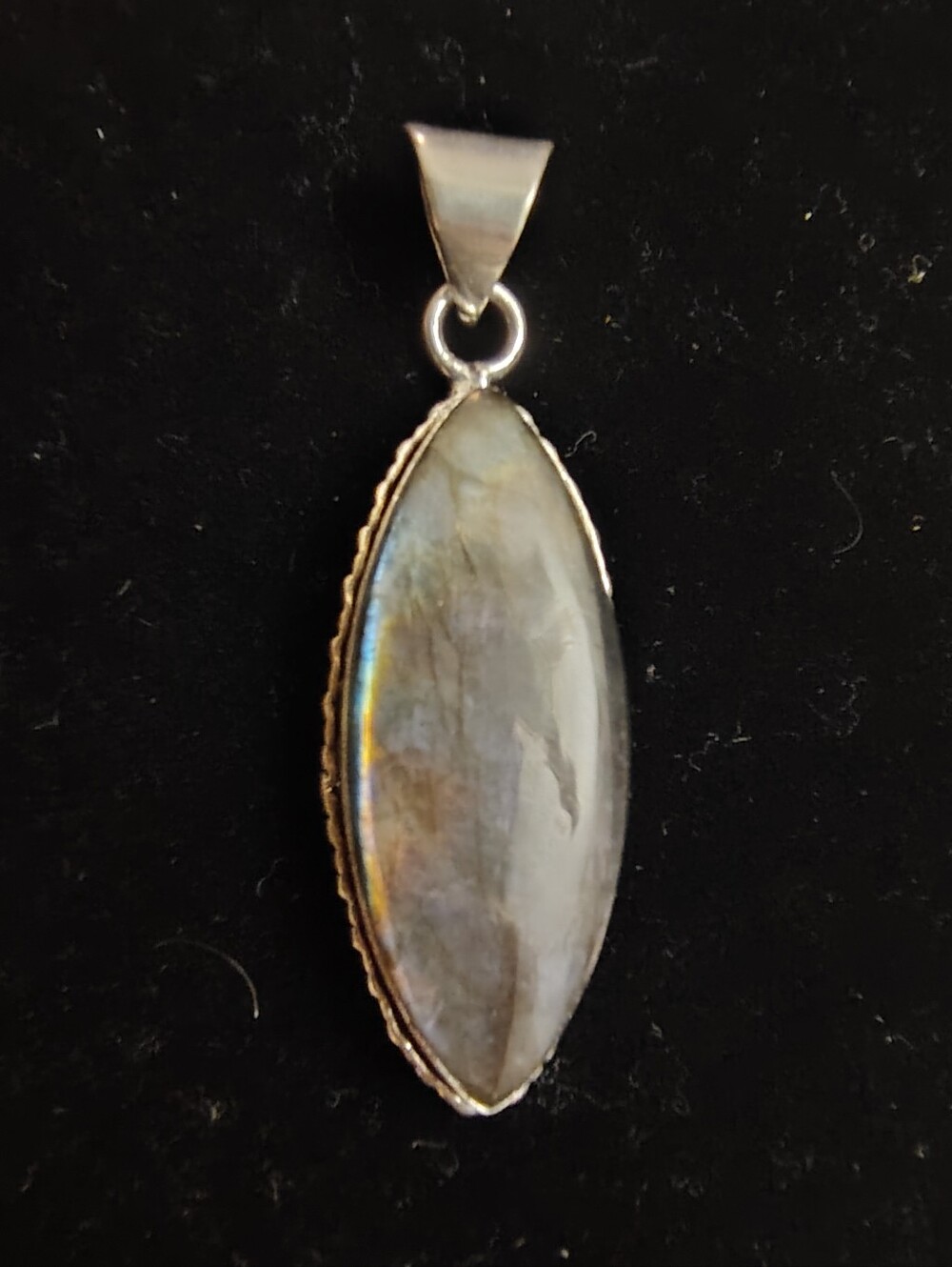 Purple Labradorite Marquise Pendant